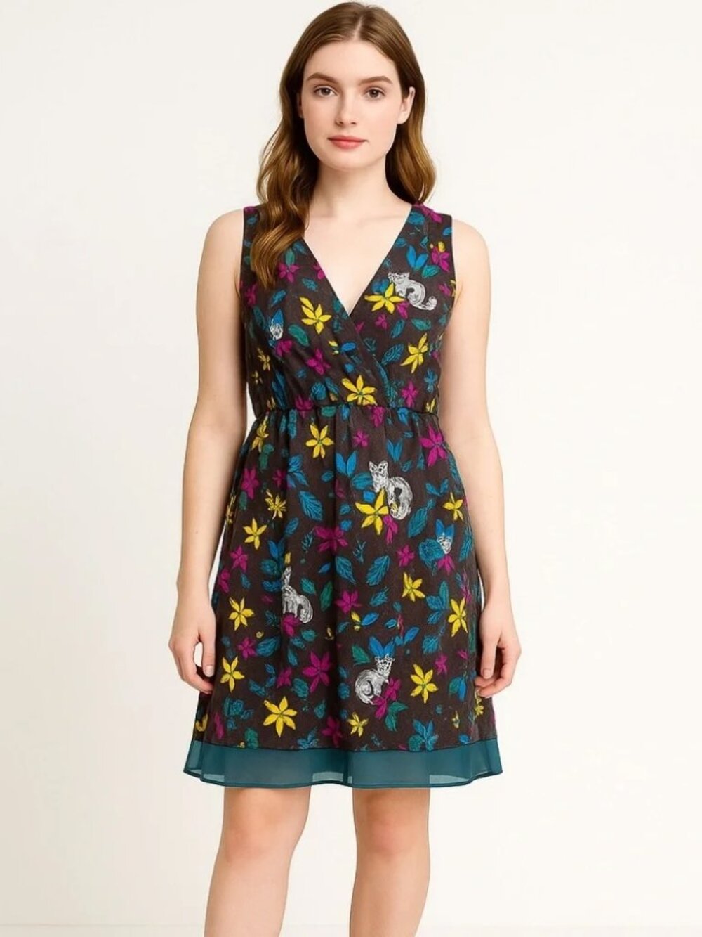 ModCloth Lemur Tropical Jersey Dress XL